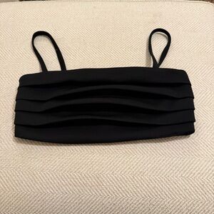 Zara Black Pleated Top